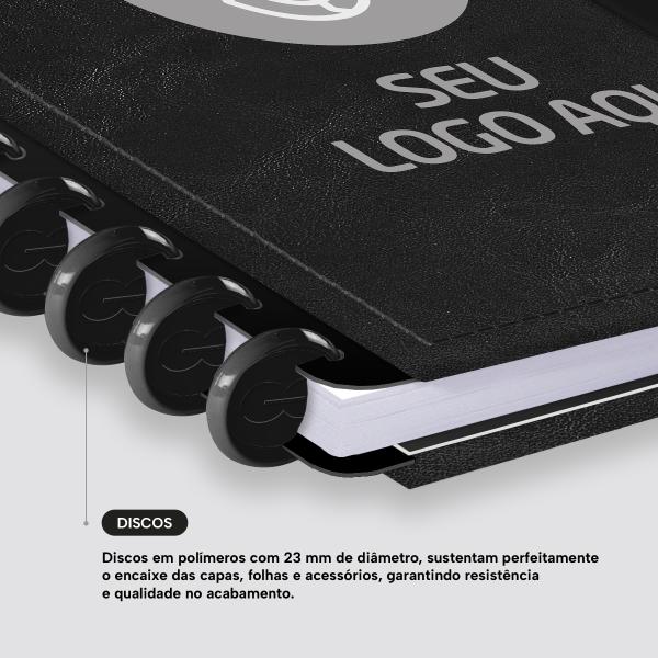 Iscool Disc Prime Personalizado G Seu Logo Aqui Couro Preto