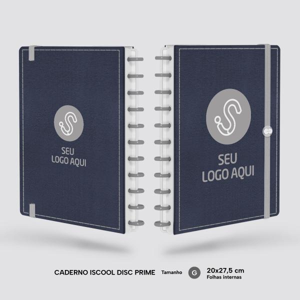 Iscool Disc Prime Personalizado G Seu Logo Aço Escovado Azul