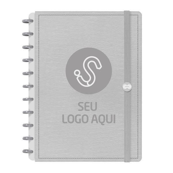 Iscool Disc Prime Personalizado G Seu Logo Aço Escovado Cinza