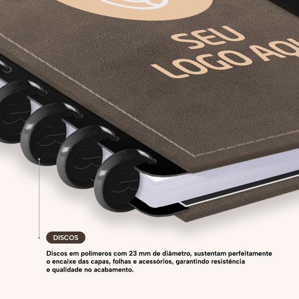 Iscool Disc Prime Personalizado G Seu Logo Aqui Couro Marrom