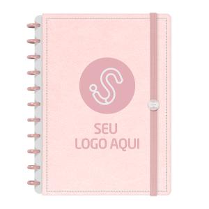 Iscool Disc Prime Personalizado Seu Logo Aqui Couro Rosa