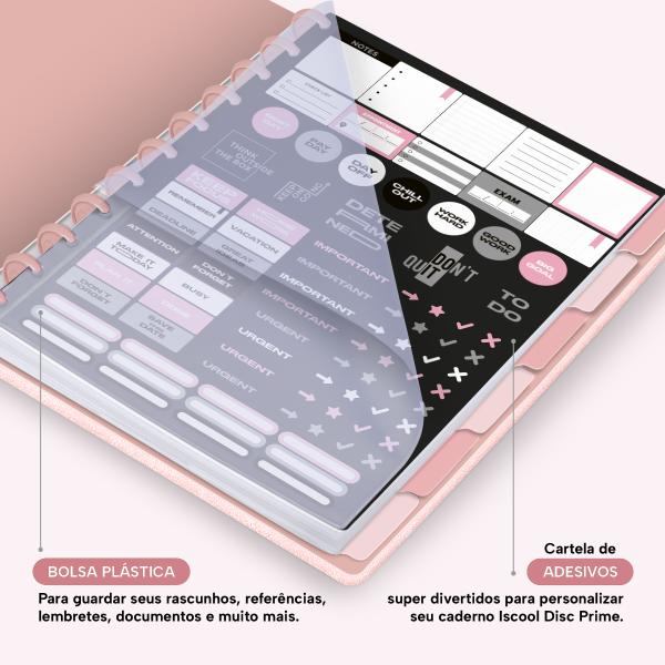 Iscool Disc Prime Personalizado G Seu Logo Aqui Couro Rosa