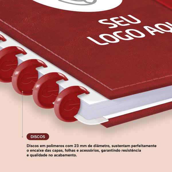 Iscool Disc Prime Personalizado G Seu Logo Aqui Couro Vermelho
