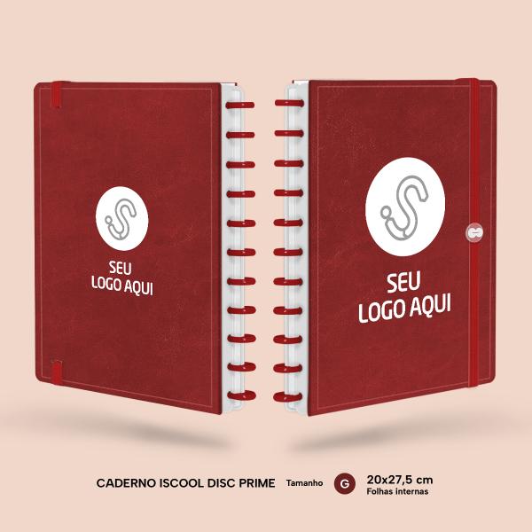 Iscool Disc Prime Personalizado G Seu Logo Aqui Couro Vermelho