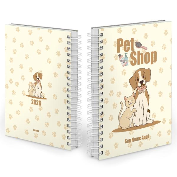 Agenda Comercial Personalizada Pet Shop Cão e Gato