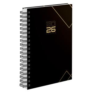 Agenda Diária Modern Executive Preto com Dourado