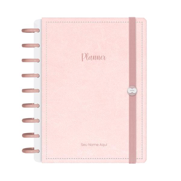Planner De Disco Personalizado Iscool Disc Permanente Solid Touch Couro Rosa