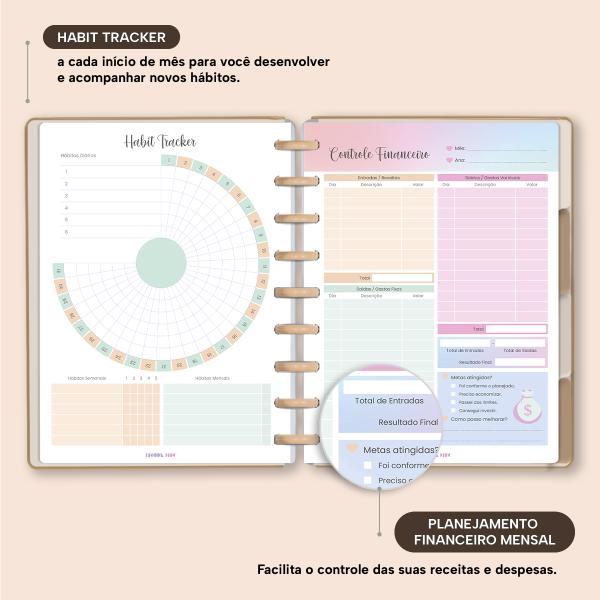 Planner De Disco Personalizado Iscool Disc Permanente Solid Colors Nude
