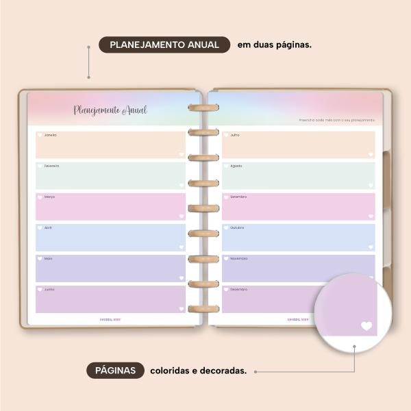 Planner De Disco Personalizado Iscool Disc Permanente Solid Colors Nude