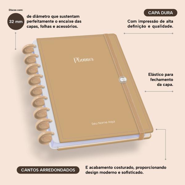 Planner De Disco Personalizado Iscool Disc Permanente Solid Colors Nude