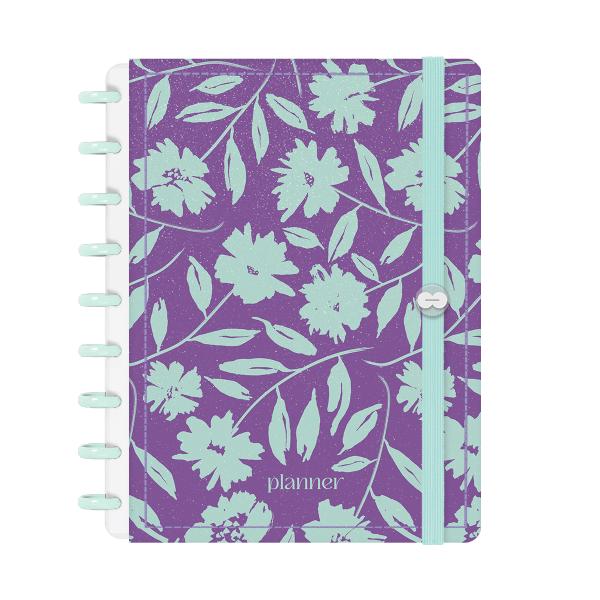 Iscool Disc Prime Planner Datado Glamour Color Margaridas Roxas