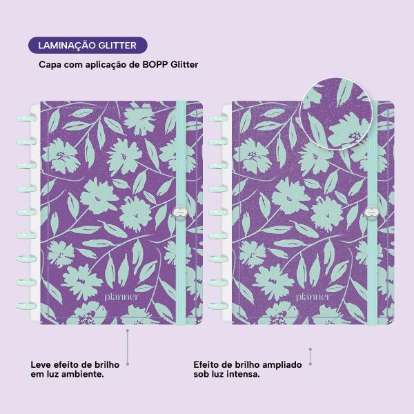 Iscool Disc Prime Planner Datado Glamour Color Margaridas Roxas