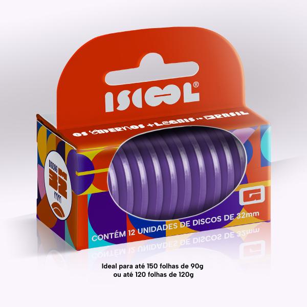 Disco 32 mm Roxo - Caixa com 12 Unidades