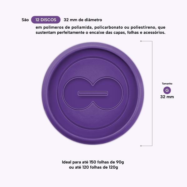 Disco 32 mm Roxo - Caixa com 12 Unidades