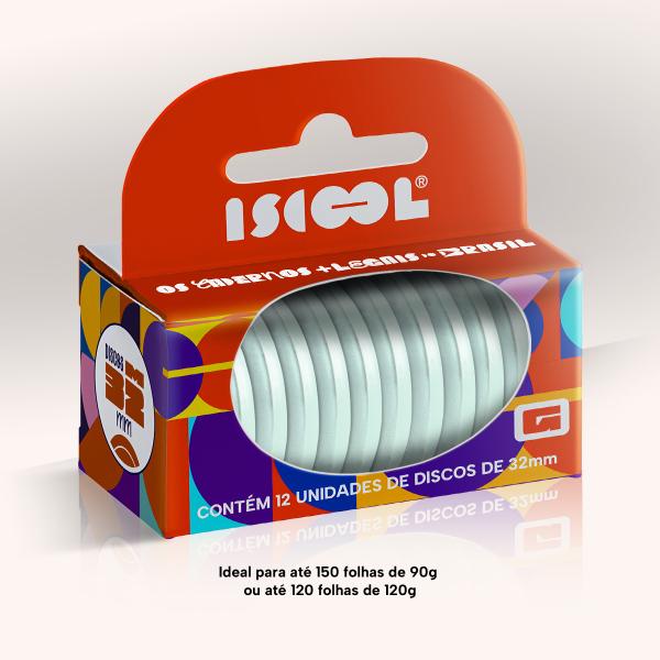Disco 32 mm Turquesa - Caixa com 12 Unidades