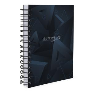 Agenda Personalizada Moderna Triângulos Azuis