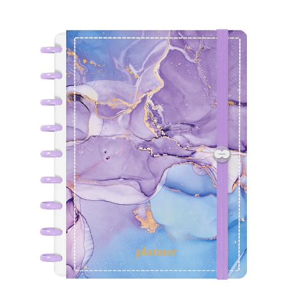 Iscool Disc Prime Planner Datado Mármore Lilás
