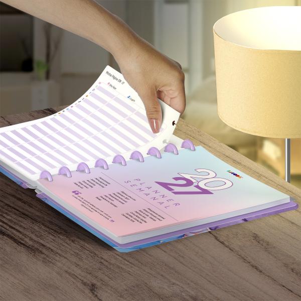 Iscool Disc Prime Planner Datado Mármore Lilás
