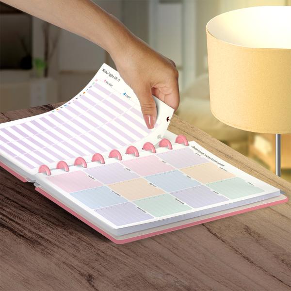 Iscool Disc Prime Planner Datado Solid Colors Rosa