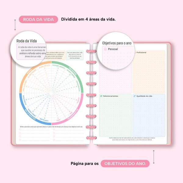Iscool Disc Prime Planner Datado Solid Colors Rosa