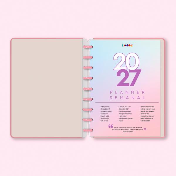 Iscool Disc Prime Planner Datado Solid Colors Rosa