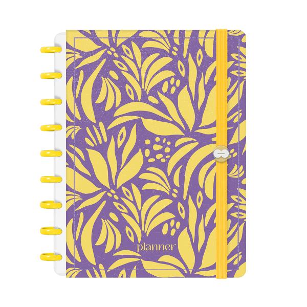 Iscool Disc Prime Planner Datado Glamour Color Leaves Roxo