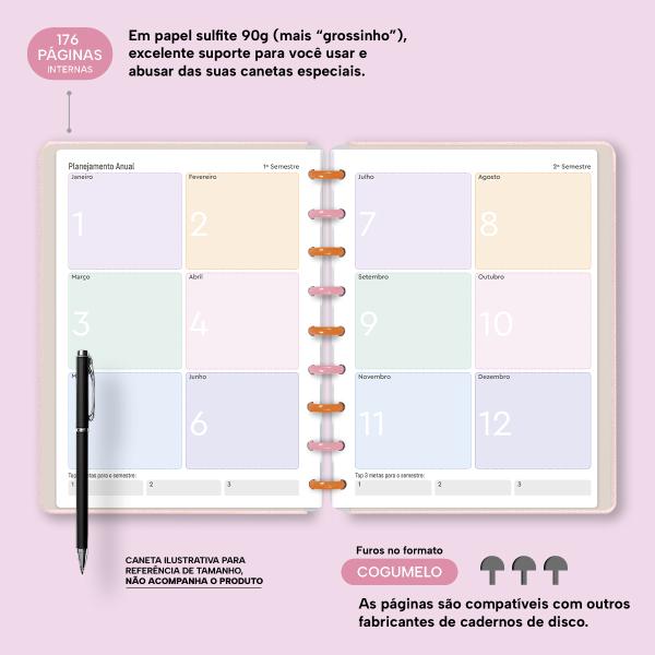Iscool Disc Prime Planner Datado Amuleto Mão de Fátima