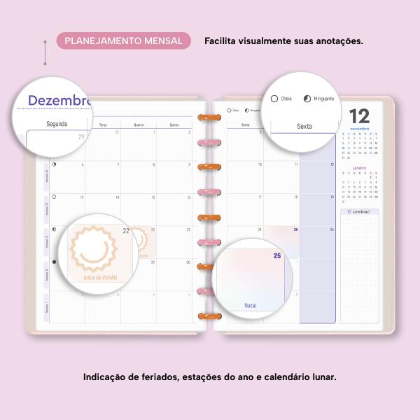Iscool Disc Prime Planner Datado Amuleto Mão de Fátima