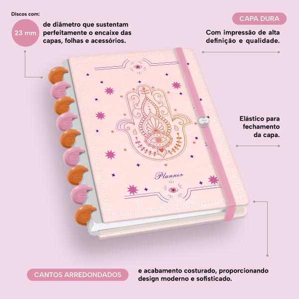 Iscool Disc Prime Planner Datado Amuleto Mão de Fátima