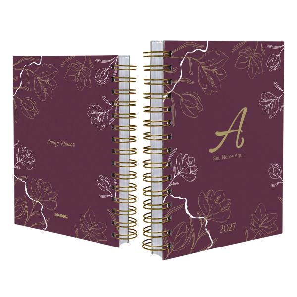 Agenda Personalizada Sunny Flower Marsala 2027
