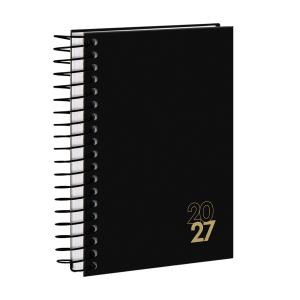 Agenda Mini Solid Colors Preto Ouro
