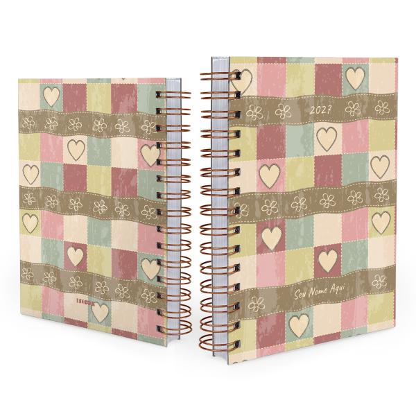 Agenda Personalizada Coração Flowers & Hearts