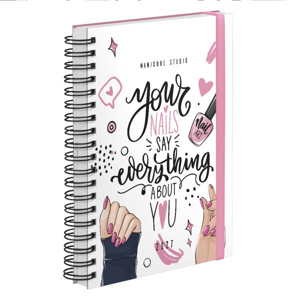 Agenda Comercial Plus Nail Designer Art Rosa