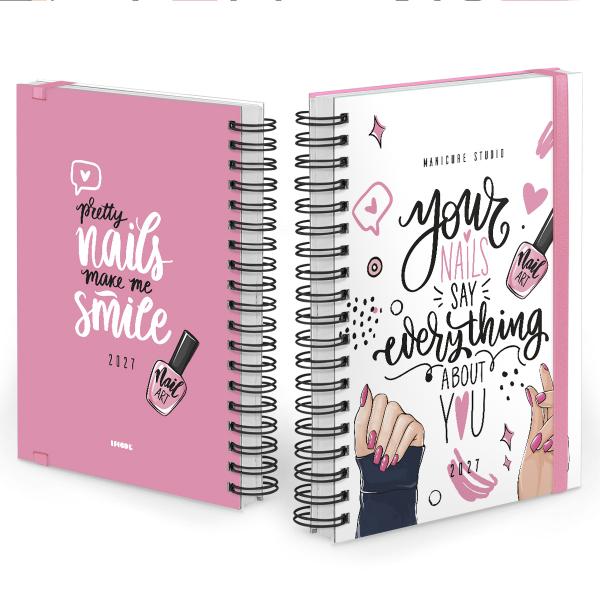 Agenda Comercial Plus Nail Designer Art Rosa