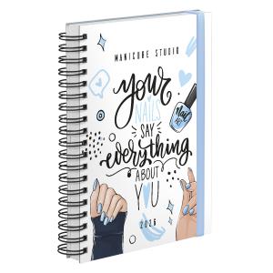 Agenda Comercial Plus Nail Designer Art Azul Claro