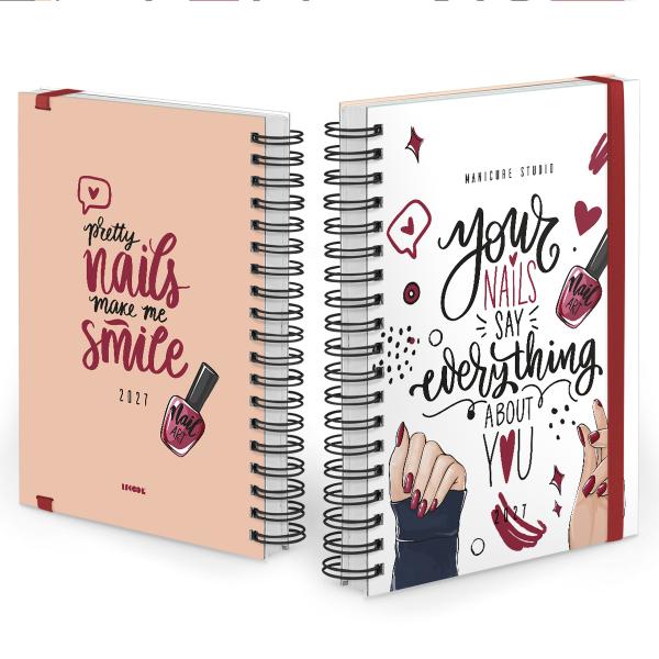 Agenda Comercial Plus Nail Designer Art Vermelho