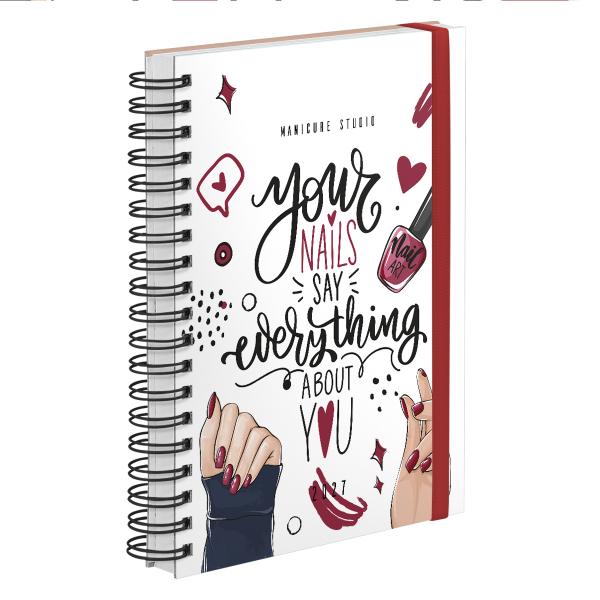 Agenda Comercial Plus Nail Designer Art Vermelho