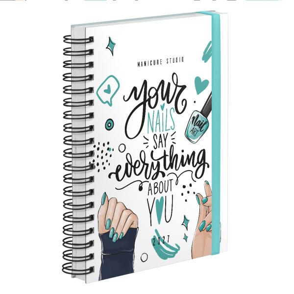 Agenda Comercial Plus Nail Designer Art Verde