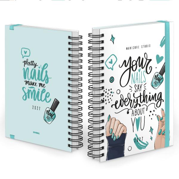 Agenda Comercial Plus Nail Designer Art Verde