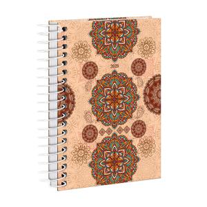 Agenda Mini Boho Mandala Vermelho e Nude
