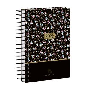 Agenda Mini Flower Field Preto