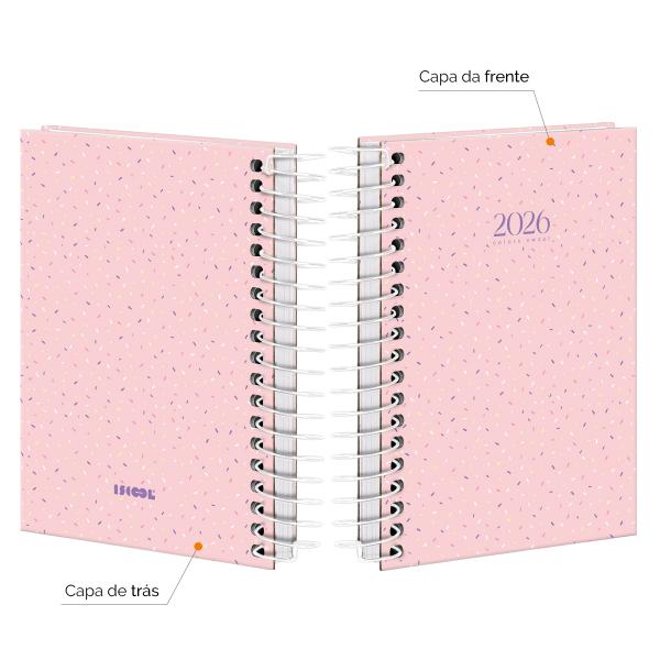 Agenda Mini Colors Sweet Confete Rosa