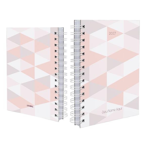 Agenda Personalizada Moderna Geométrica Rosa