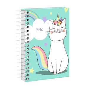 Agenda Mini Fantasy Unicórnio Gato