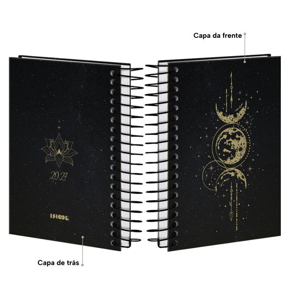 Agenda Mini Cosmos Lua Dourada