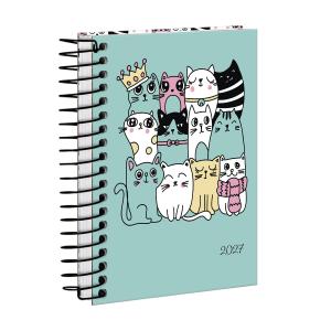 Agenda Mini Pets Gatinhos Verde Oceano