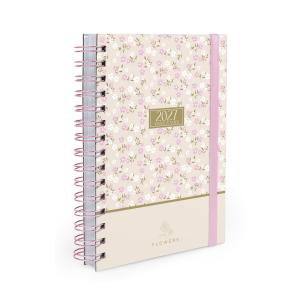 Agenda Planejamento 1 Dia Por Página Flower Field Bege 2027