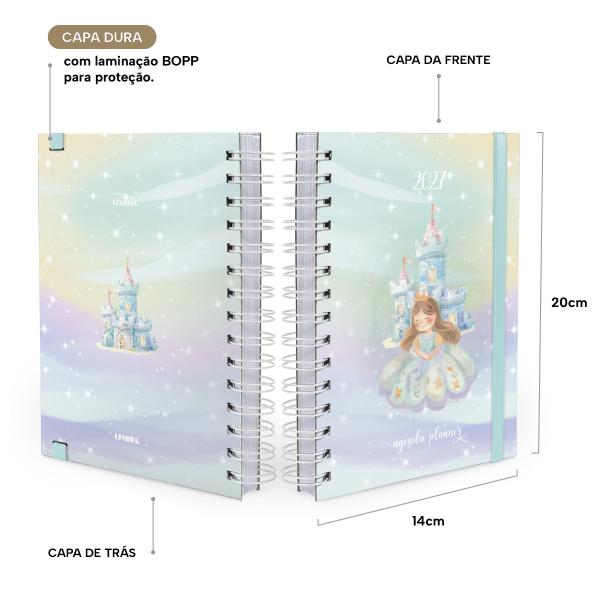 Agenda Planejamento 1 Dia Por Página Encanto Princesa 2027