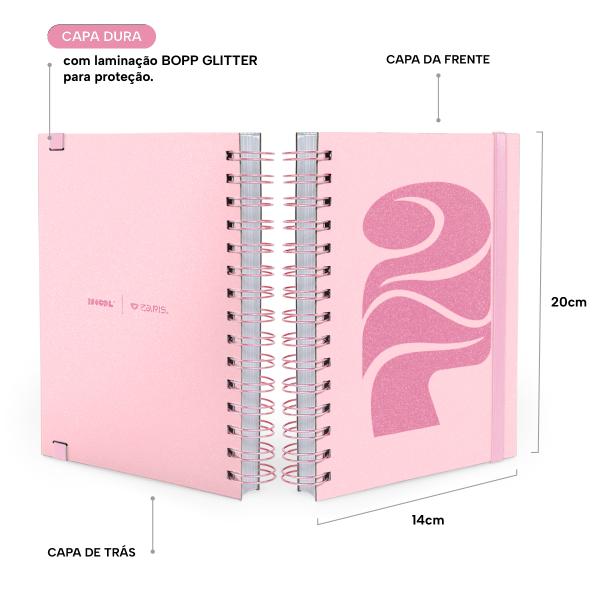 Agenda Planejamento 1 Dia Por Página Celebrar Glitter Rosa 2027