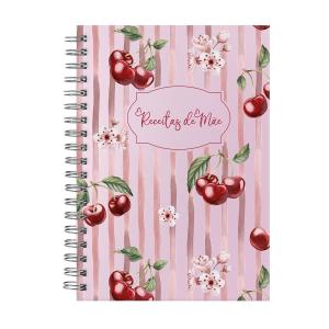 Caderno de Receitas Coquette Candy Cerejas em Flor